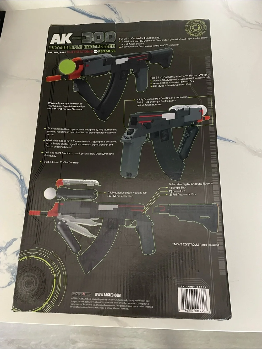Sony PS3 AK-300 Battle Rifle Controller Gaming Accessory